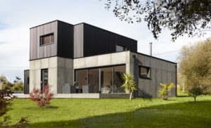 Construction en bois et placo, maison E-Loft jointer par Artech Joint Bretagne